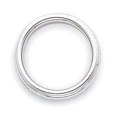 10k White Gold 3mm Milgrain Half Round Wedding Band Size 4