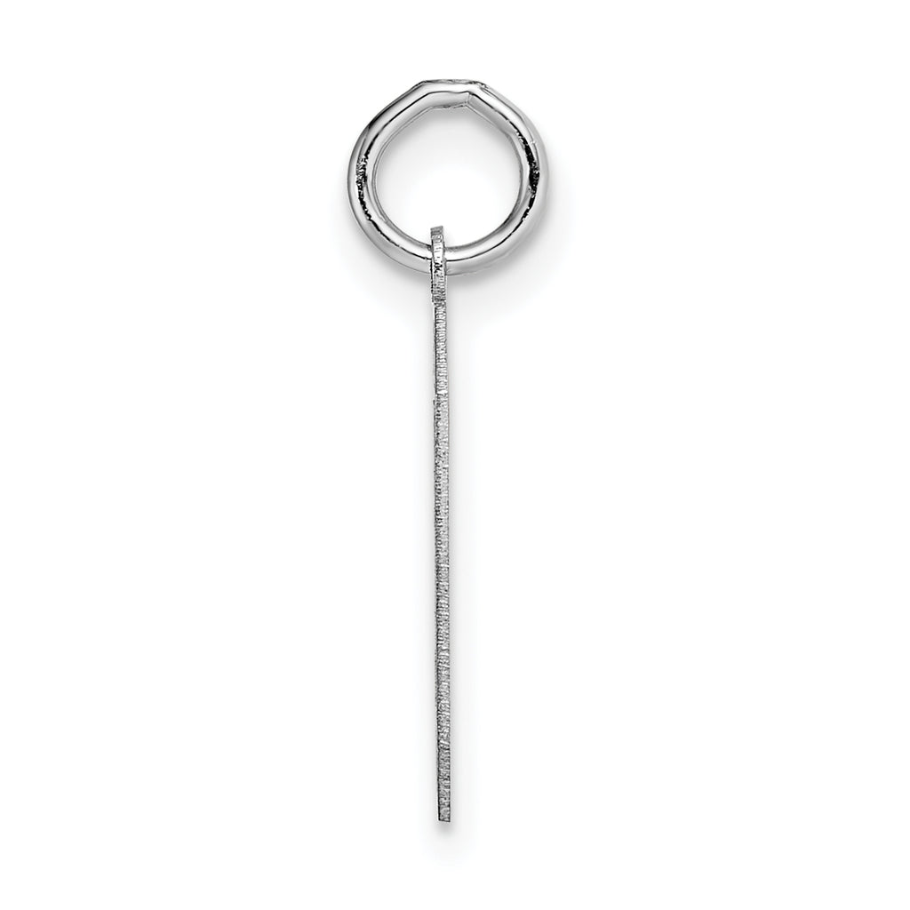 14Kw Medium Satin Number 0 Charm