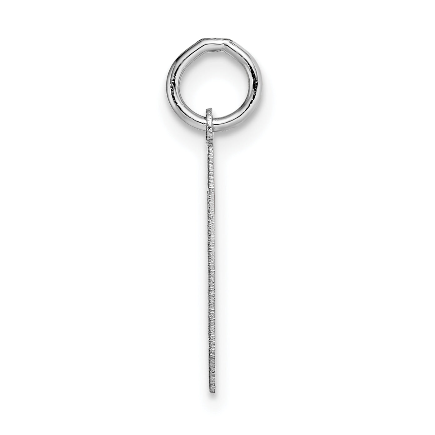 14Kw Medium Satin Number 0 Charm