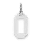 14Kw Medium Satin Number 0 Charm
