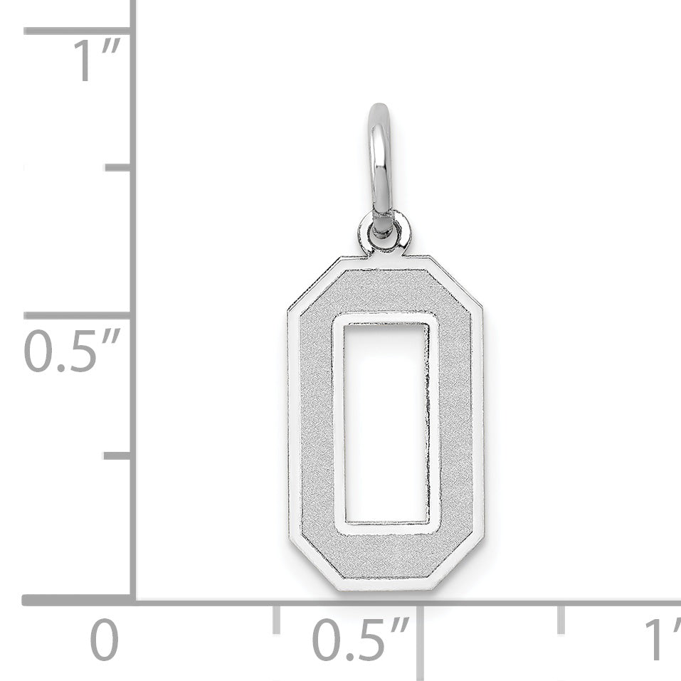 14Kw Medium Satin Number 0 Charm