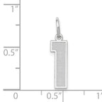 14Kw Medium Satin Number 1 Charm