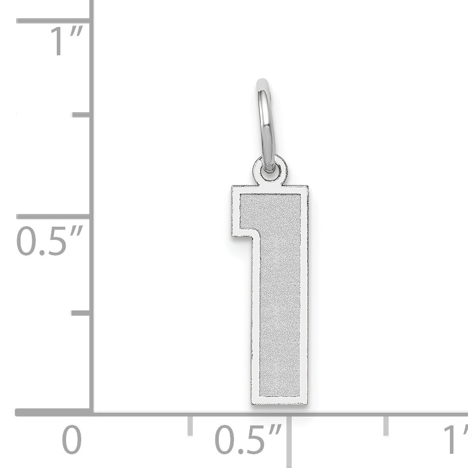 14Kw Medium Satin Number 1 Charm