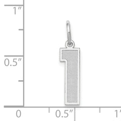 14Kw Medium Satin Number 1 Charm