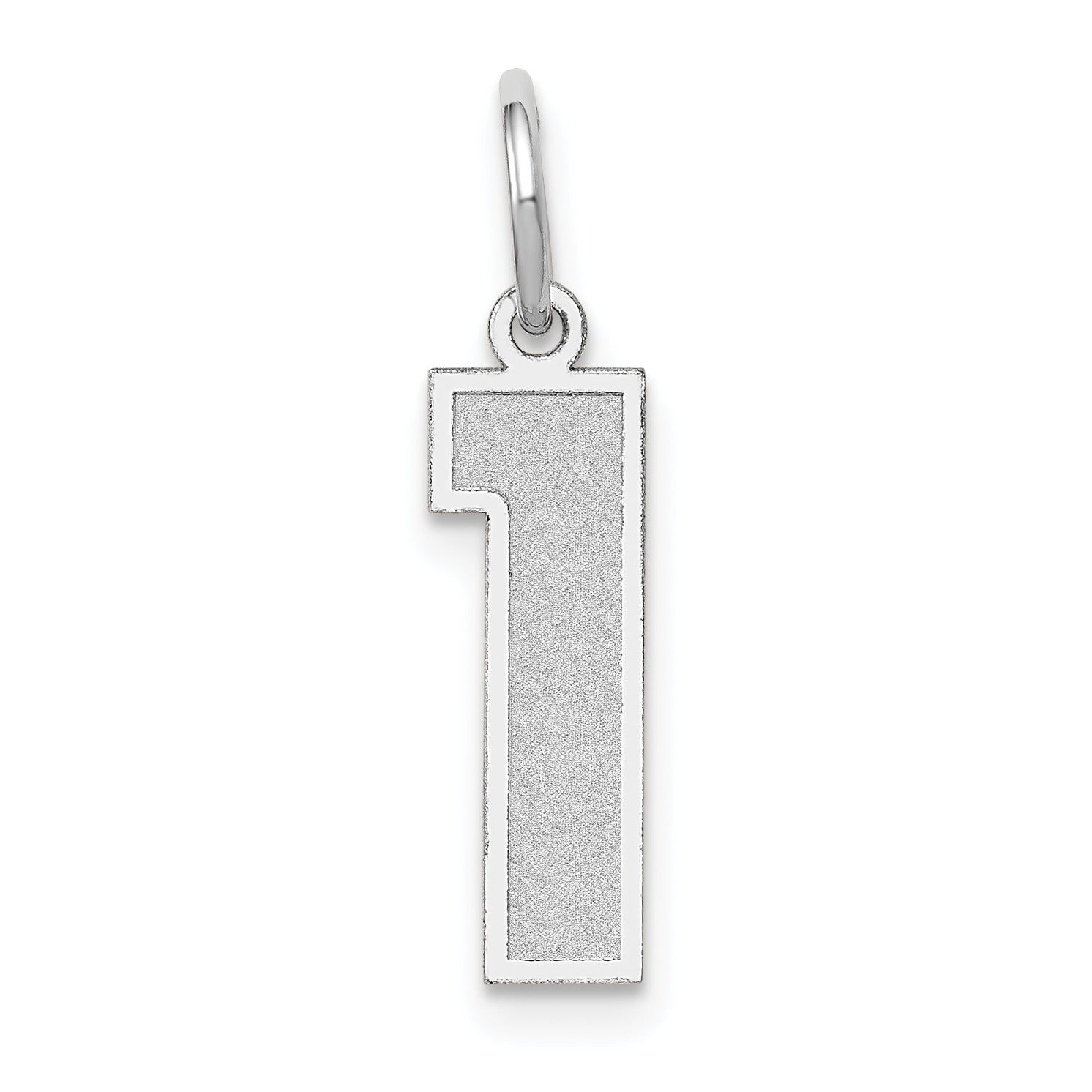 14kw Medium Satin Number 1 Charm Main image