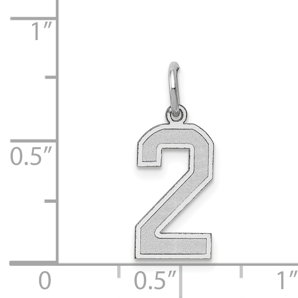 14Kw Medium Satin Number 2 Charm