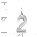 14Kw Medium Satin Number 2 Charm