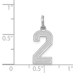 14Kw Medium Satin Number 2 Charm