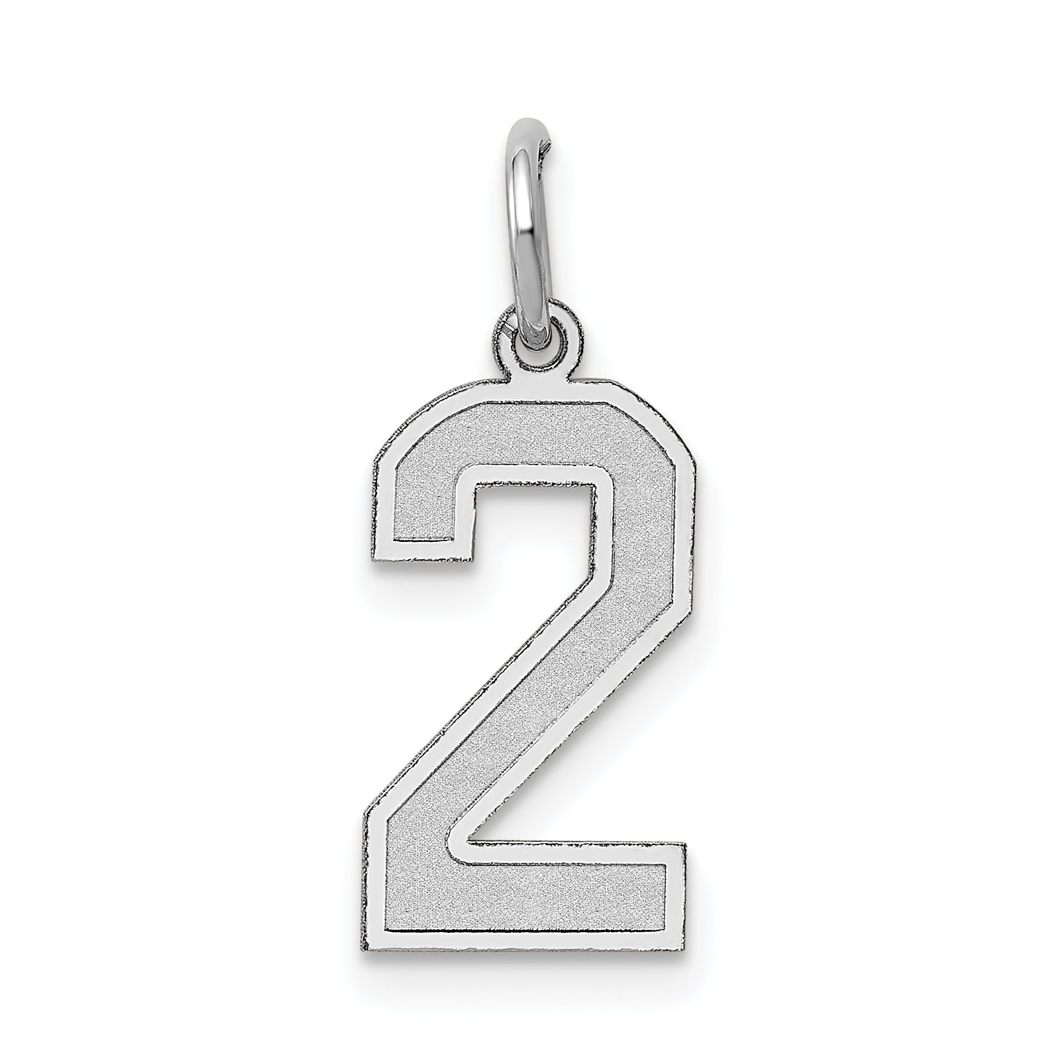 14kw Medium Satin Number 2 Charm Main image