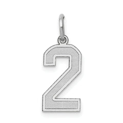 14kw Medium Satin Number 2 Charm