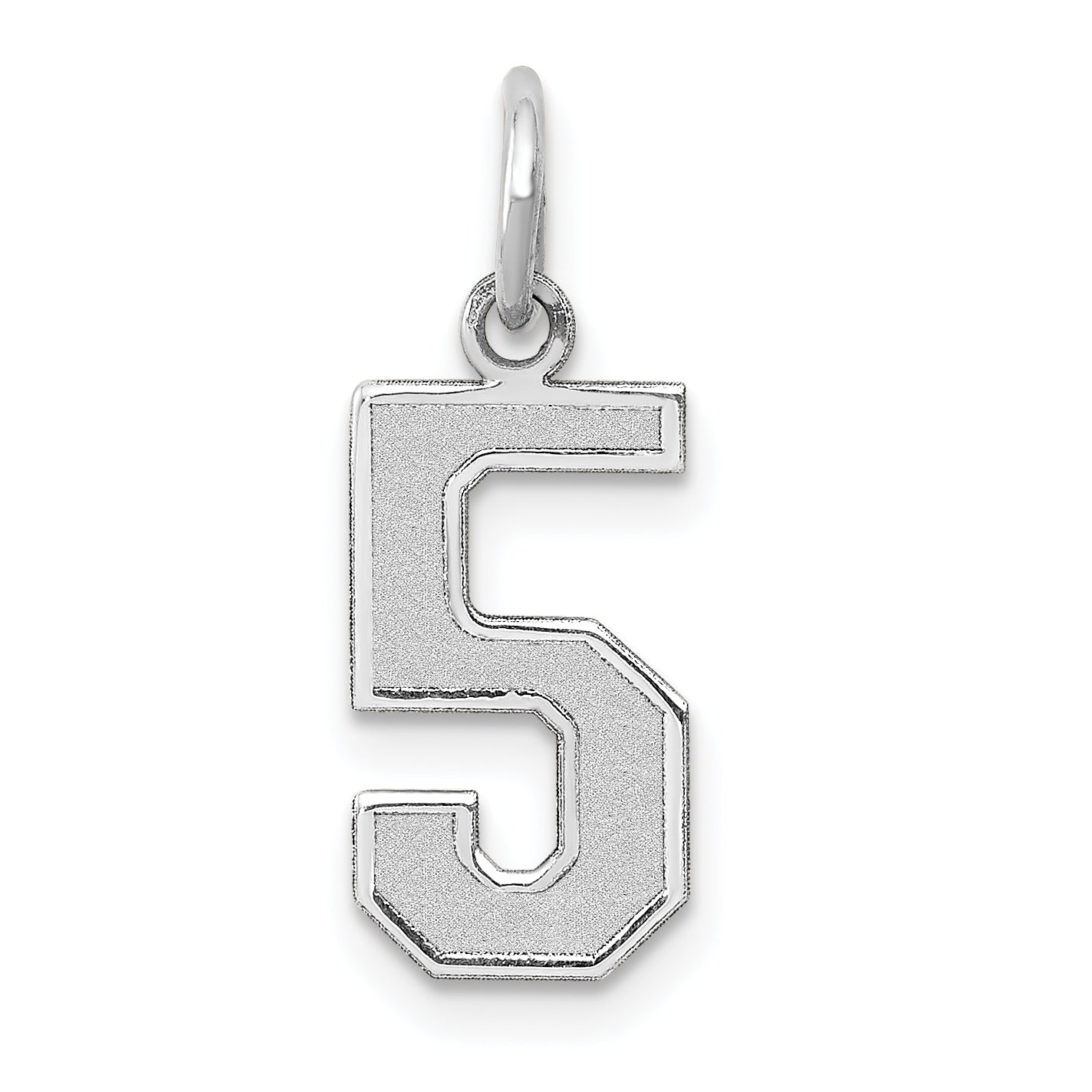 14kw Medium Satin Number 5 Charm Main image