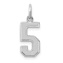 14kw Medium Satin Number 5 Charm