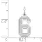 14Kw Medium Satin Number 6 Charm