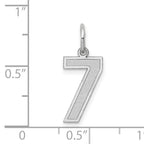 14Kw Medium Satin Number 7 Charm