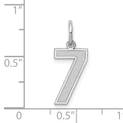 14Kw Medium Satin Number 7 Charm