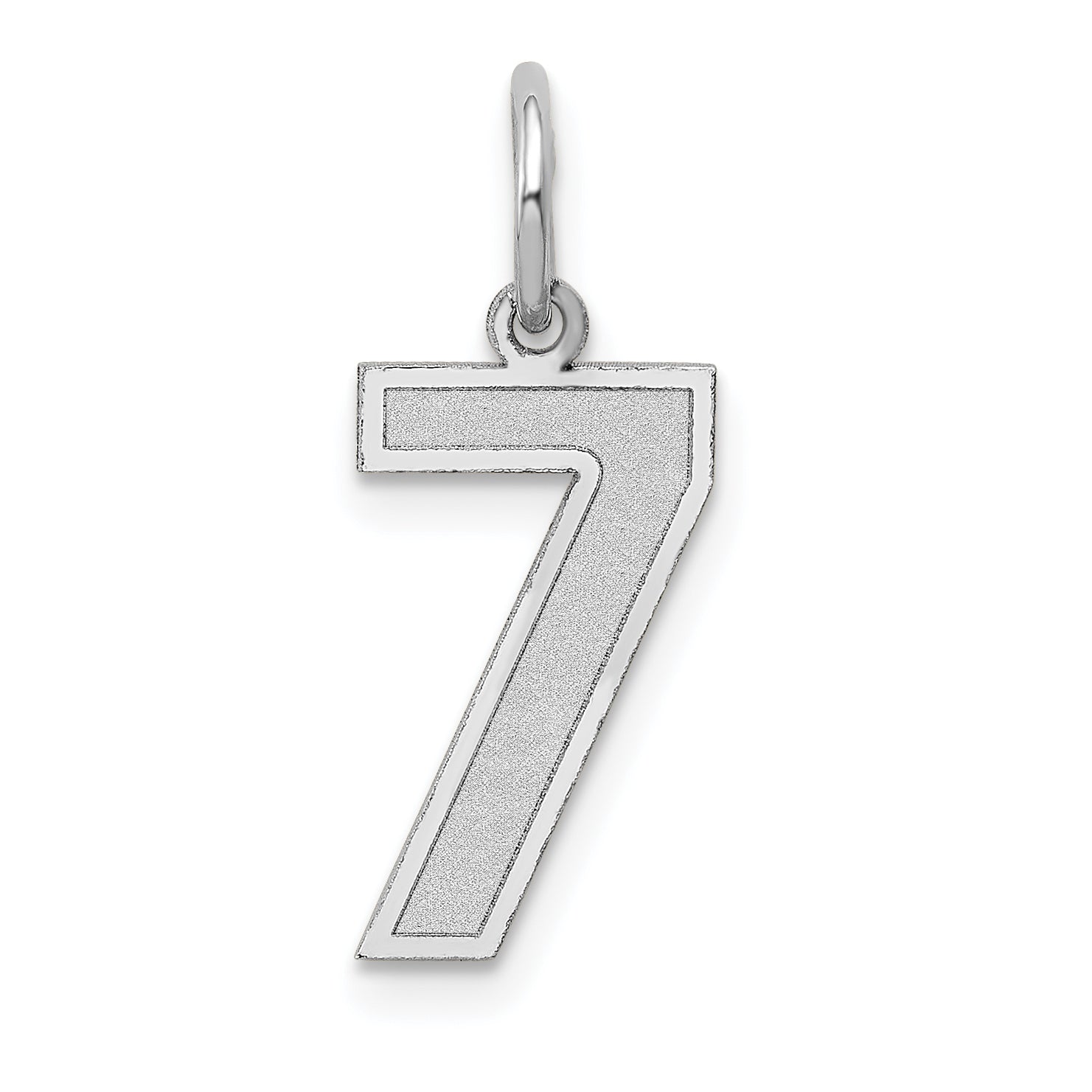 14kw Medium Satin Number 7 Charm Main image