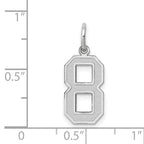 14Kw Medium Satin Number 8 Charm