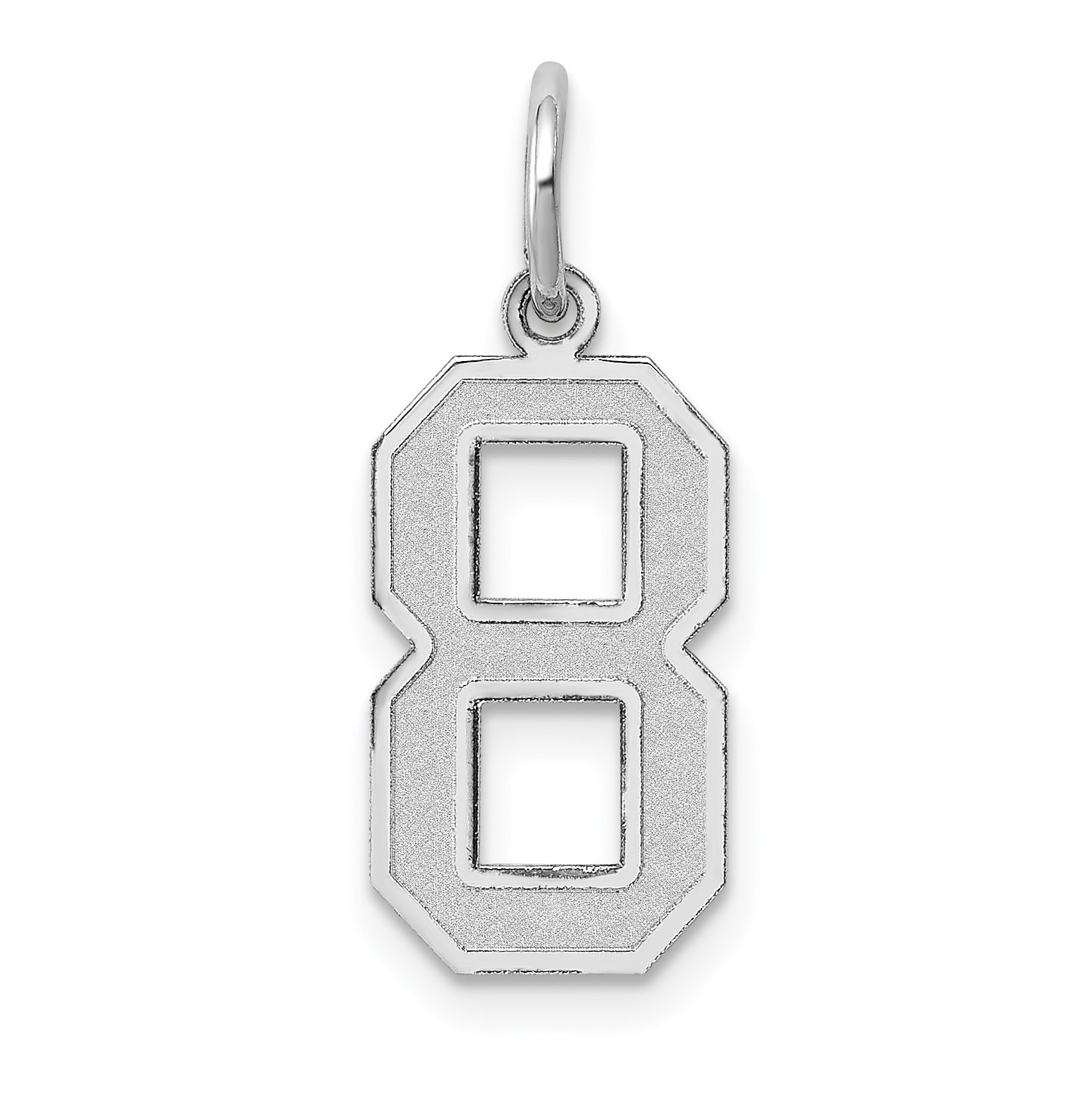 14kw Medium Satin Number 8 Charm Main image