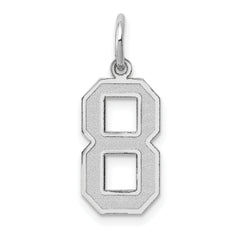 14kw Medium Satin Number 8 Charm