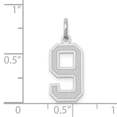 14Kw Medium Satin Number 9 Charm
