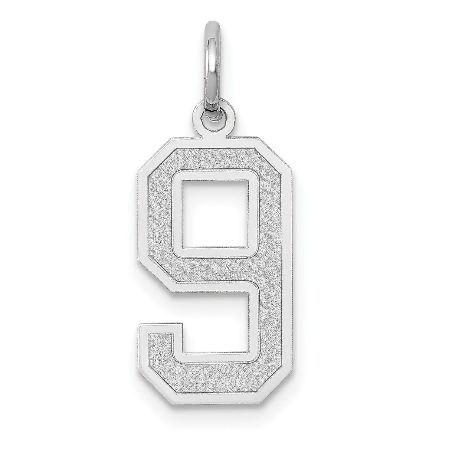 14kw Medium Satin Number 9 Charm Main image
