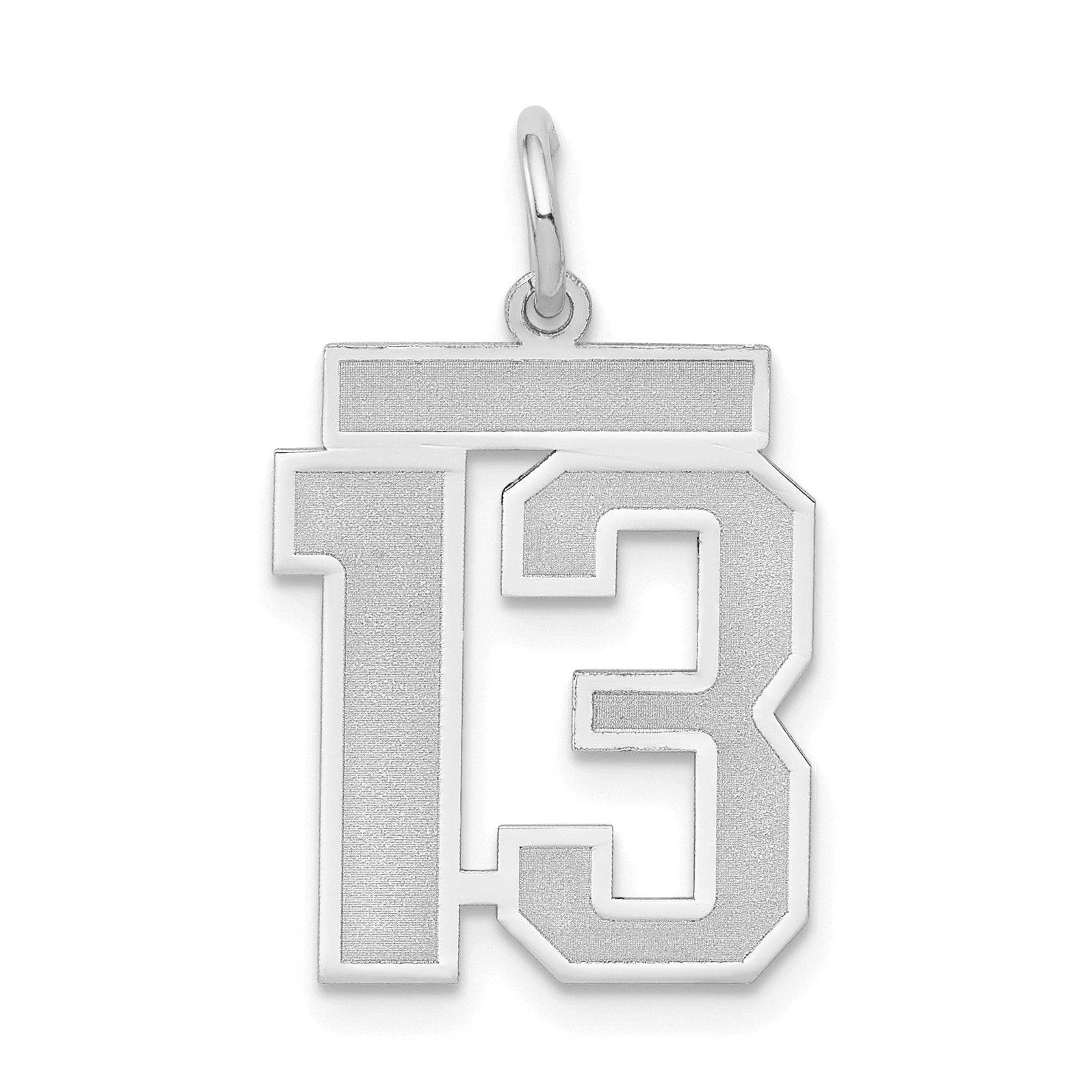 14kw Medium Satin Number 13 Charm