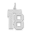 14kw Medium Satin Number 18 Charm