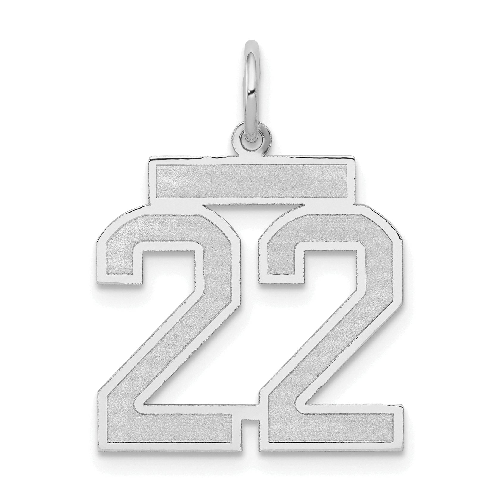 14kw Medium Satin Number 22 Charm Main image