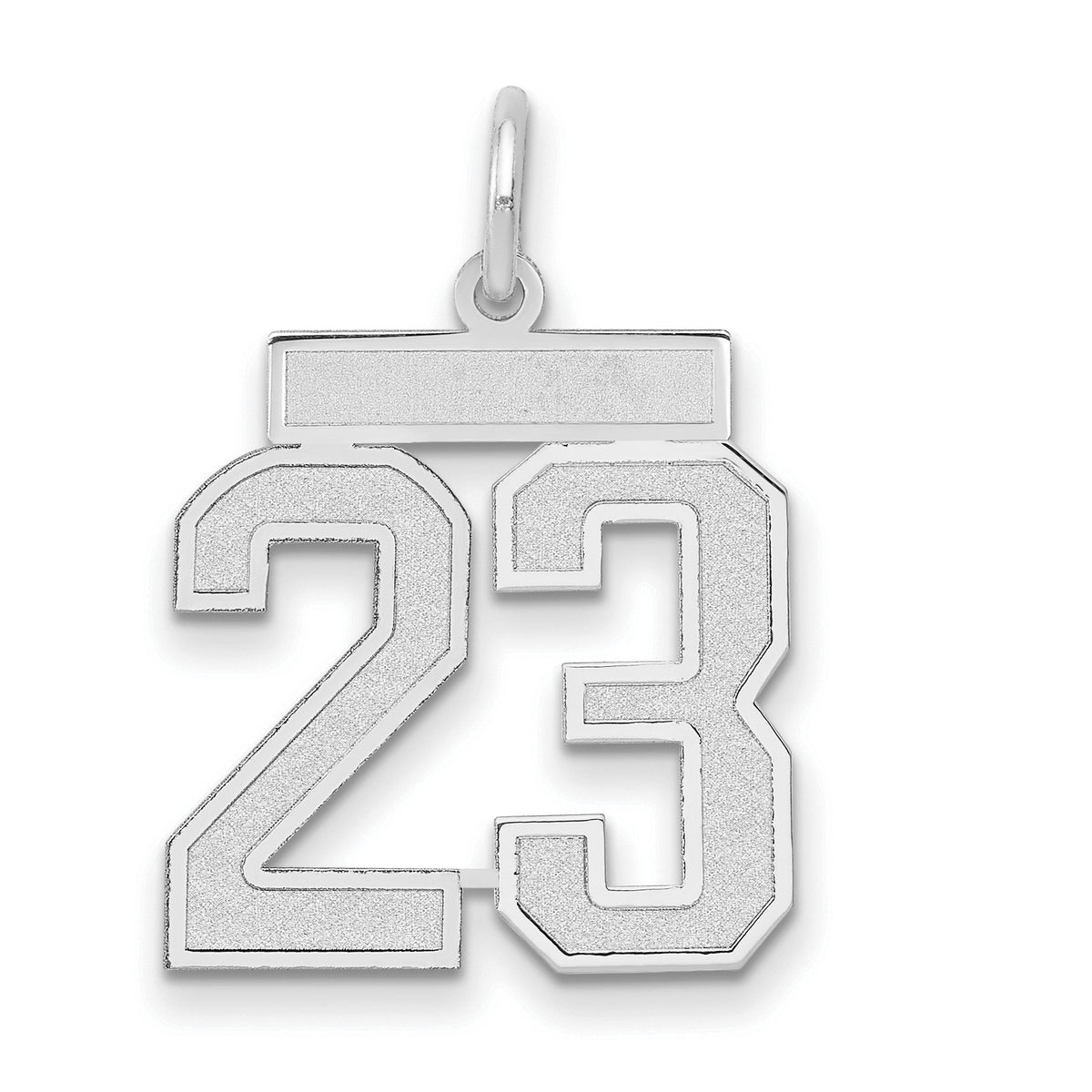 14kw Medium Satin Number 23 Charm