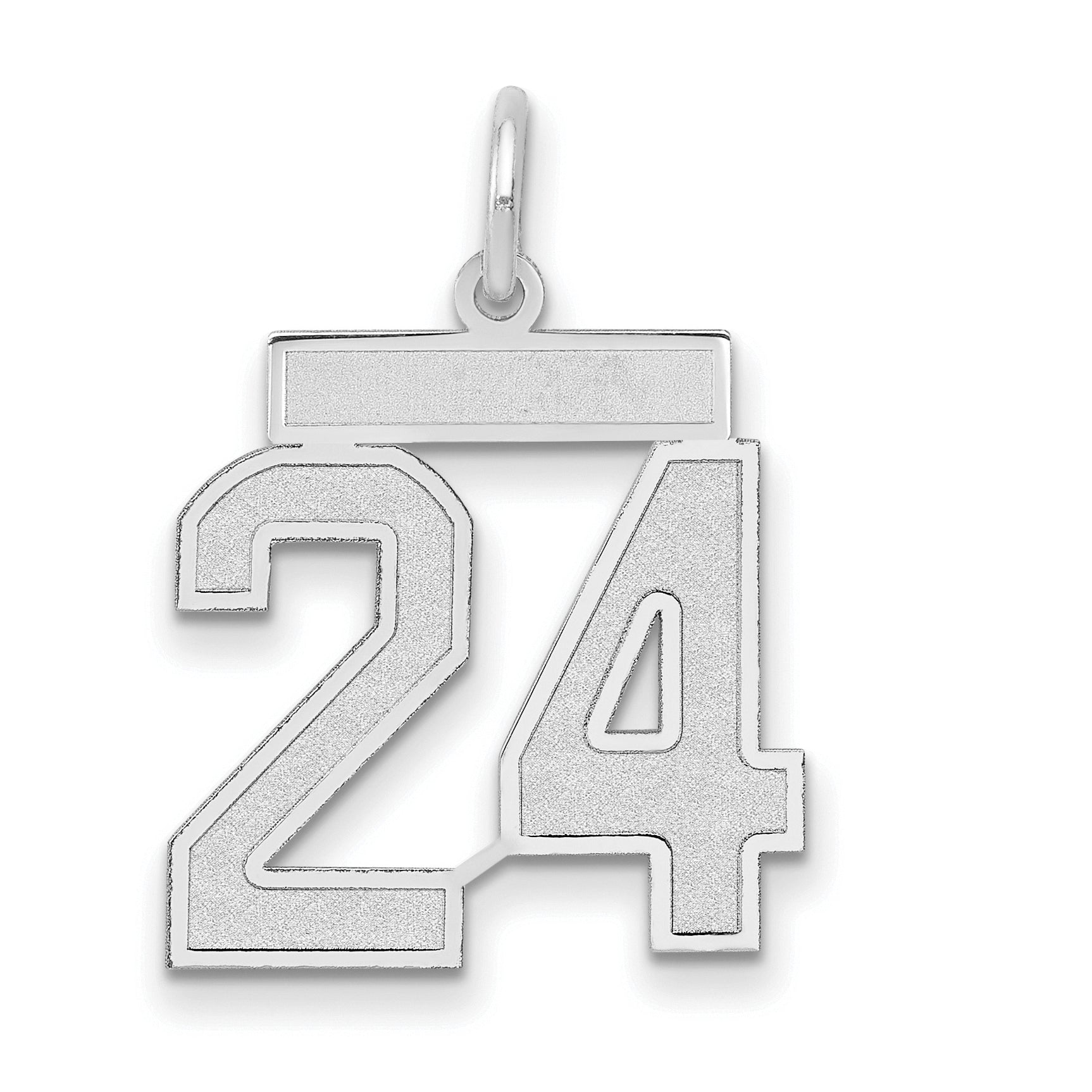 14kw Medium Satin Number 24 Charm Main image