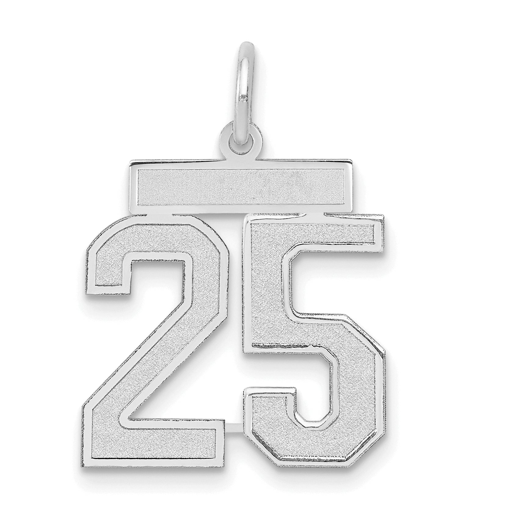 14kw Medium Satin Number 25 Charm
