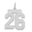 14kw Medium Satin Number 26 Charm