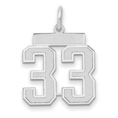 14kw Medium Satin Number 33 Charm