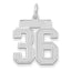 14kw Medium Satin Number 36 Charm