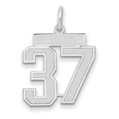 14kw Medium Satin Number 37 Charm