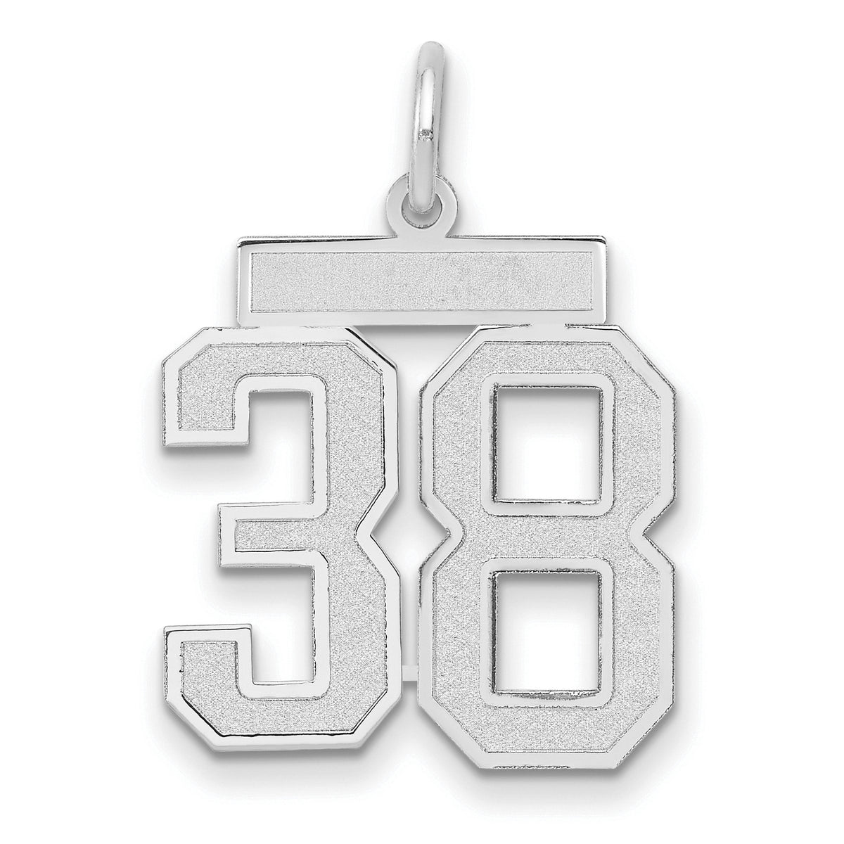 14kw Medium Satin Number 38 Charm