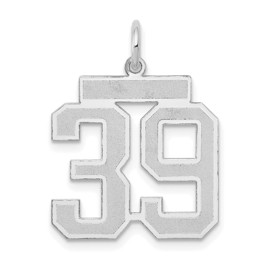 14kw Medium Satin Number 39 Charm