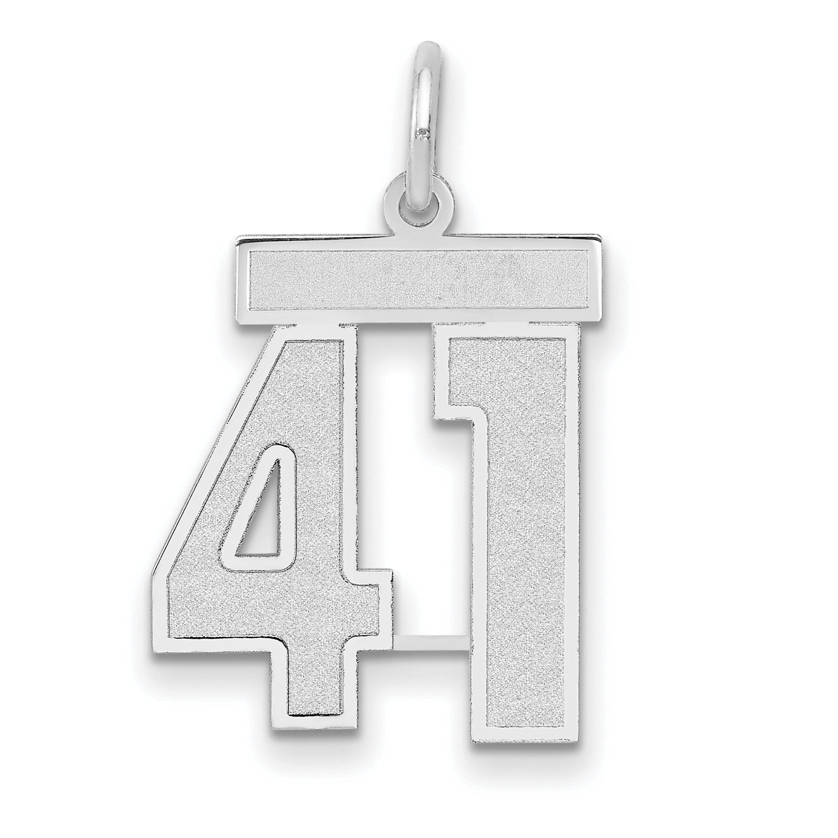 14kw Medium Satin Number 41 Charm