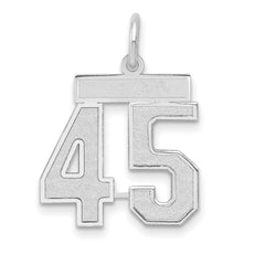 14kw Medium Satin Number 45 Charm