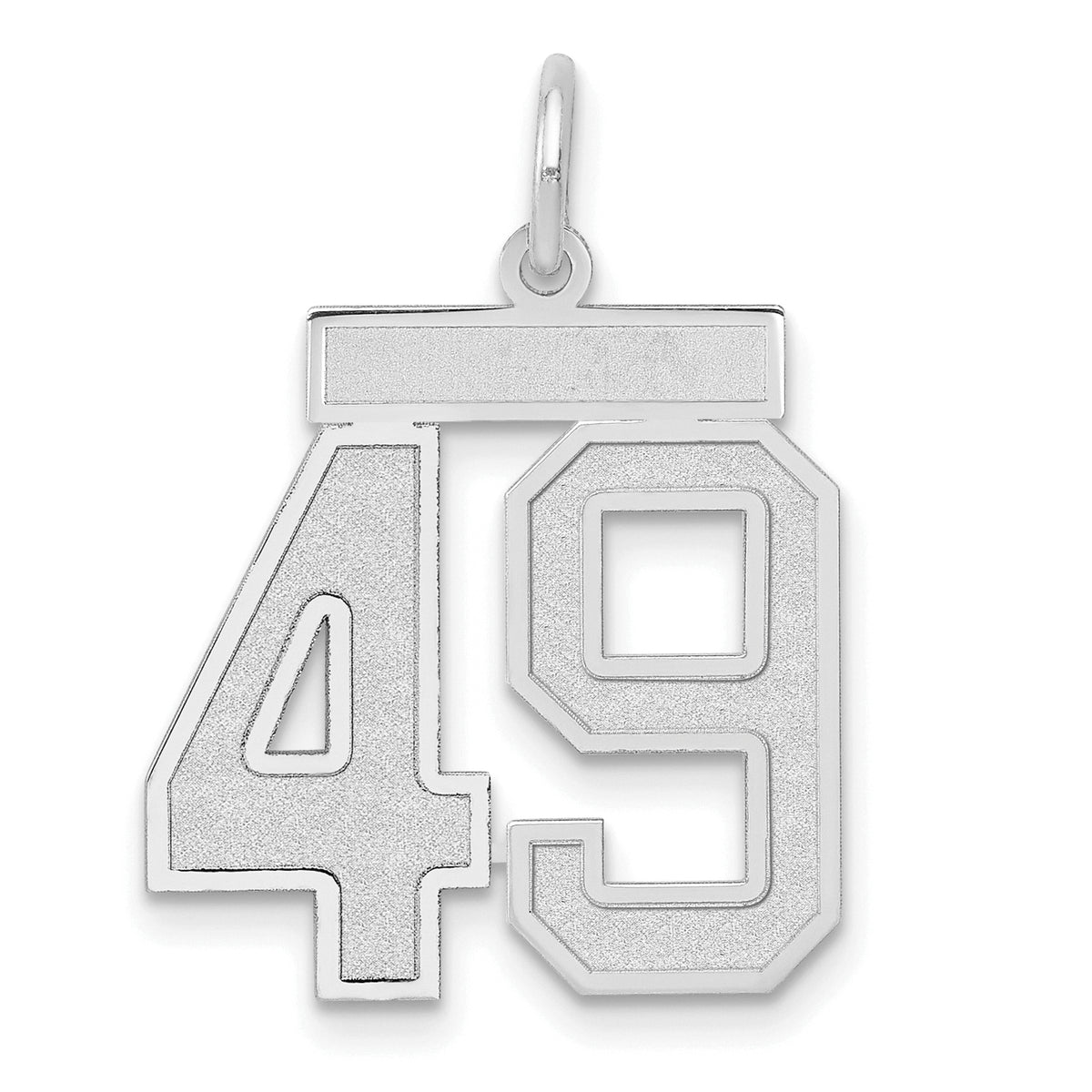 14kw Medium Satin Number 49 Charm