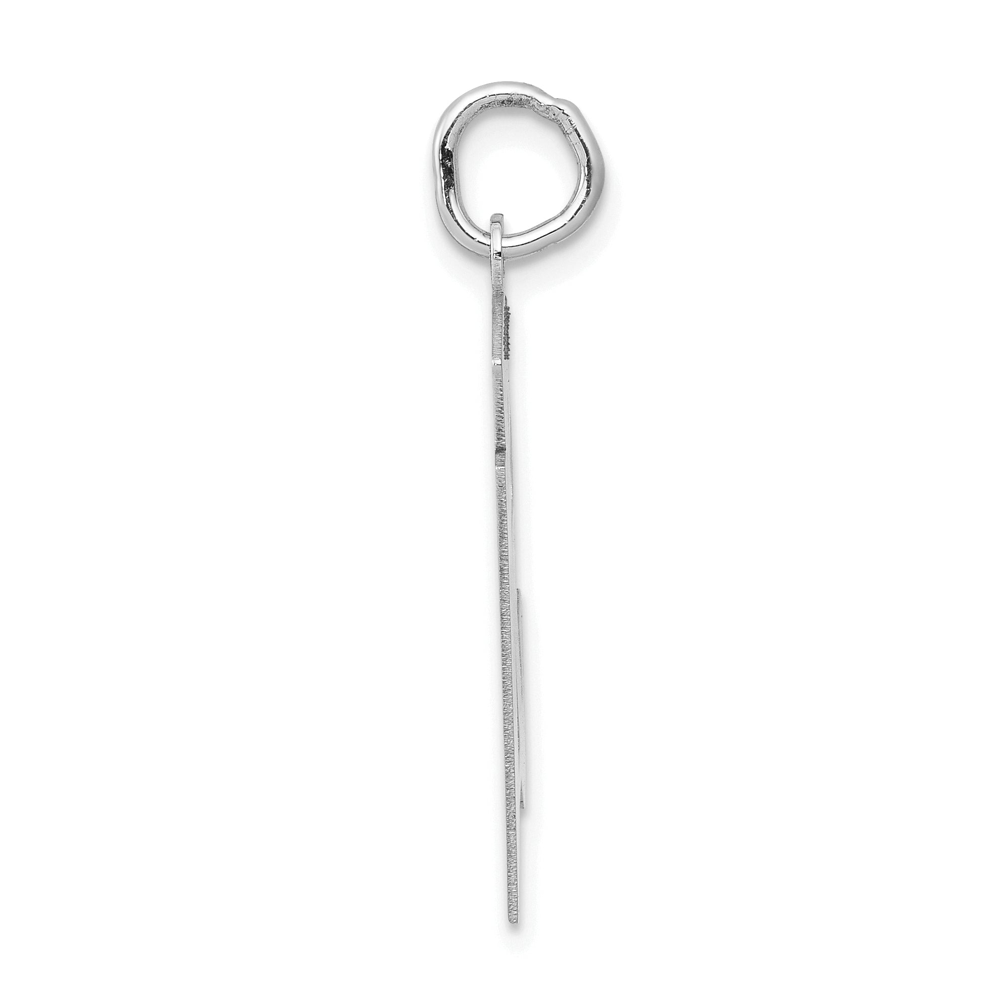 14K WG Medium Satin Number 51 Charm