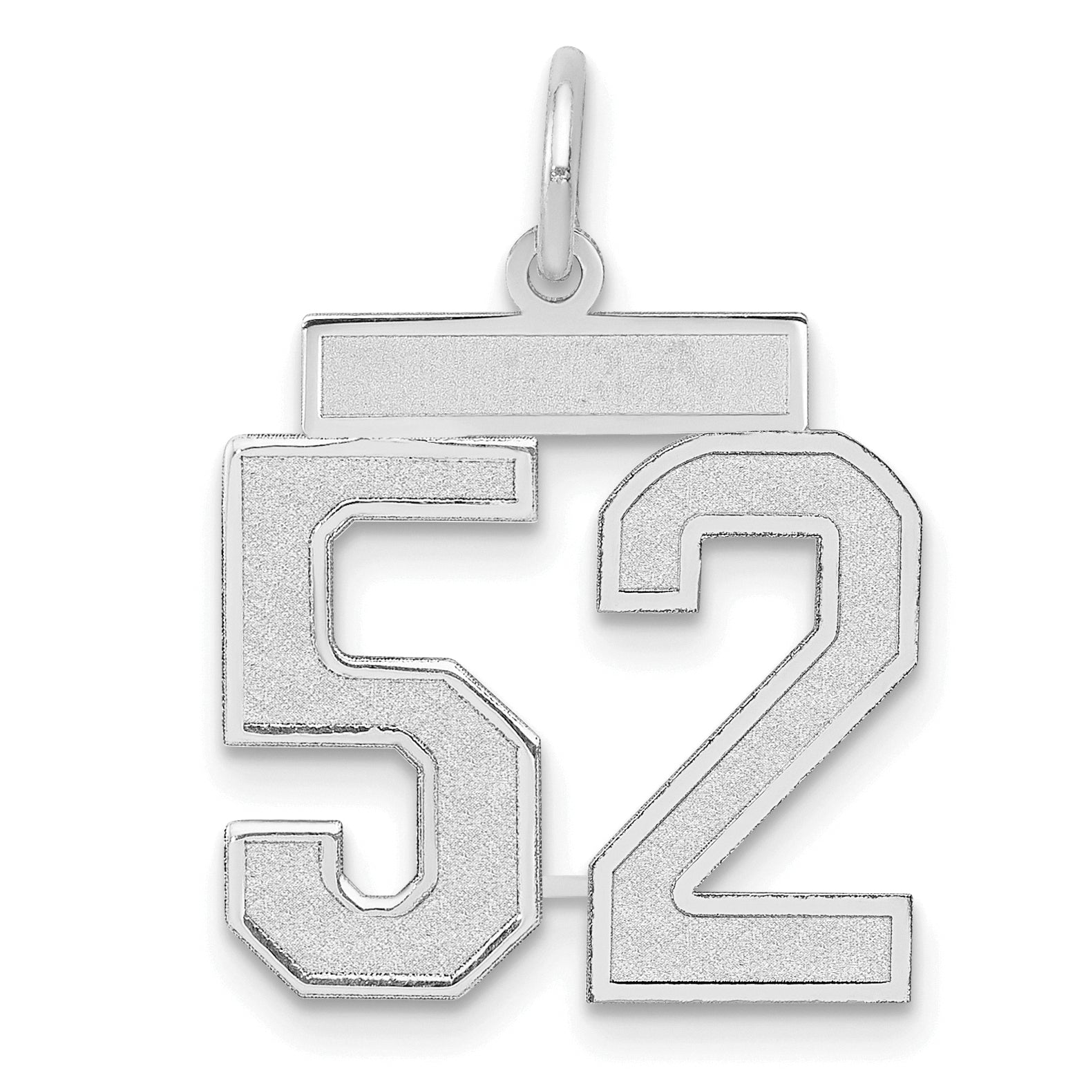 14kw Medium Satin Number 52 Charm