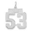 14kw Medium Satin Number 53 Charm