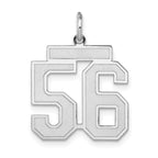 14kw Medium Satin Number 56 Charm