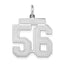 14kw Medium Satin Number 56 Charm
