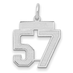 14kw Medium Satin Number 57 Charm