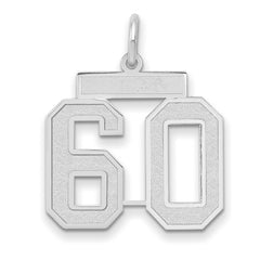 14kw Medium Satin Number 60 Charm