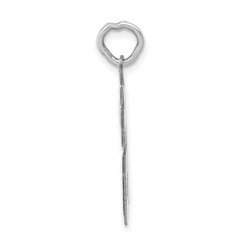14K WG Medium Satin Number 66 Charm