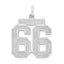 14kw Medium Satin Number 66 Charm