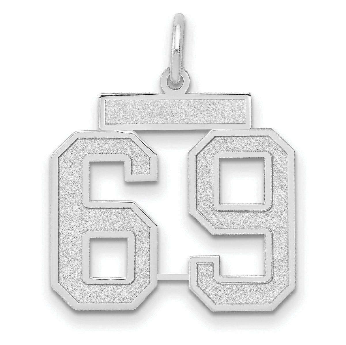 14kw Medium Satin Number 69 Charm